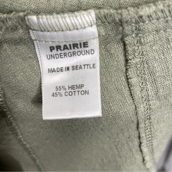 Prairie Underground Cowl Neck Hemp Blend 3/4 Sleeve Asymmetrical Tunic Dress - Picture 5 of 6